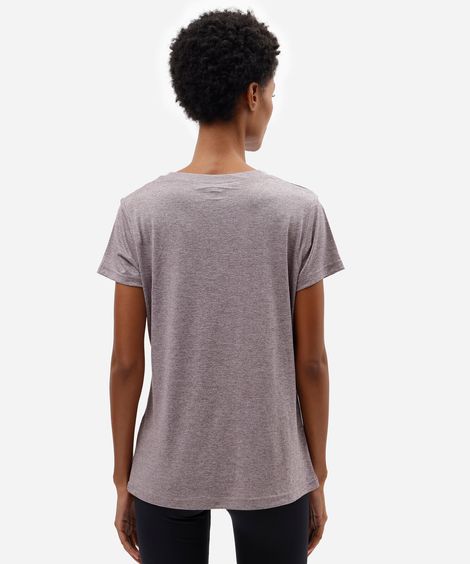 blusa esportiva manga curta roxa