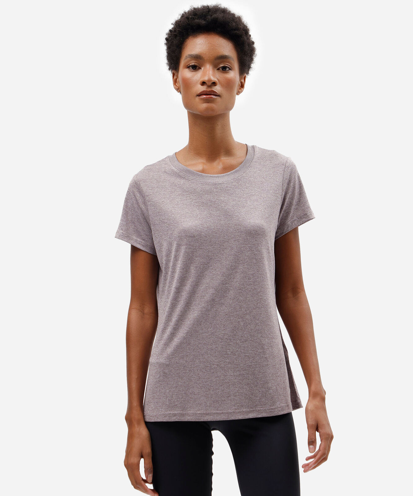 blusa esportiva manga curta roxa