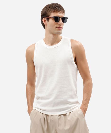 regata masculina canelada off white