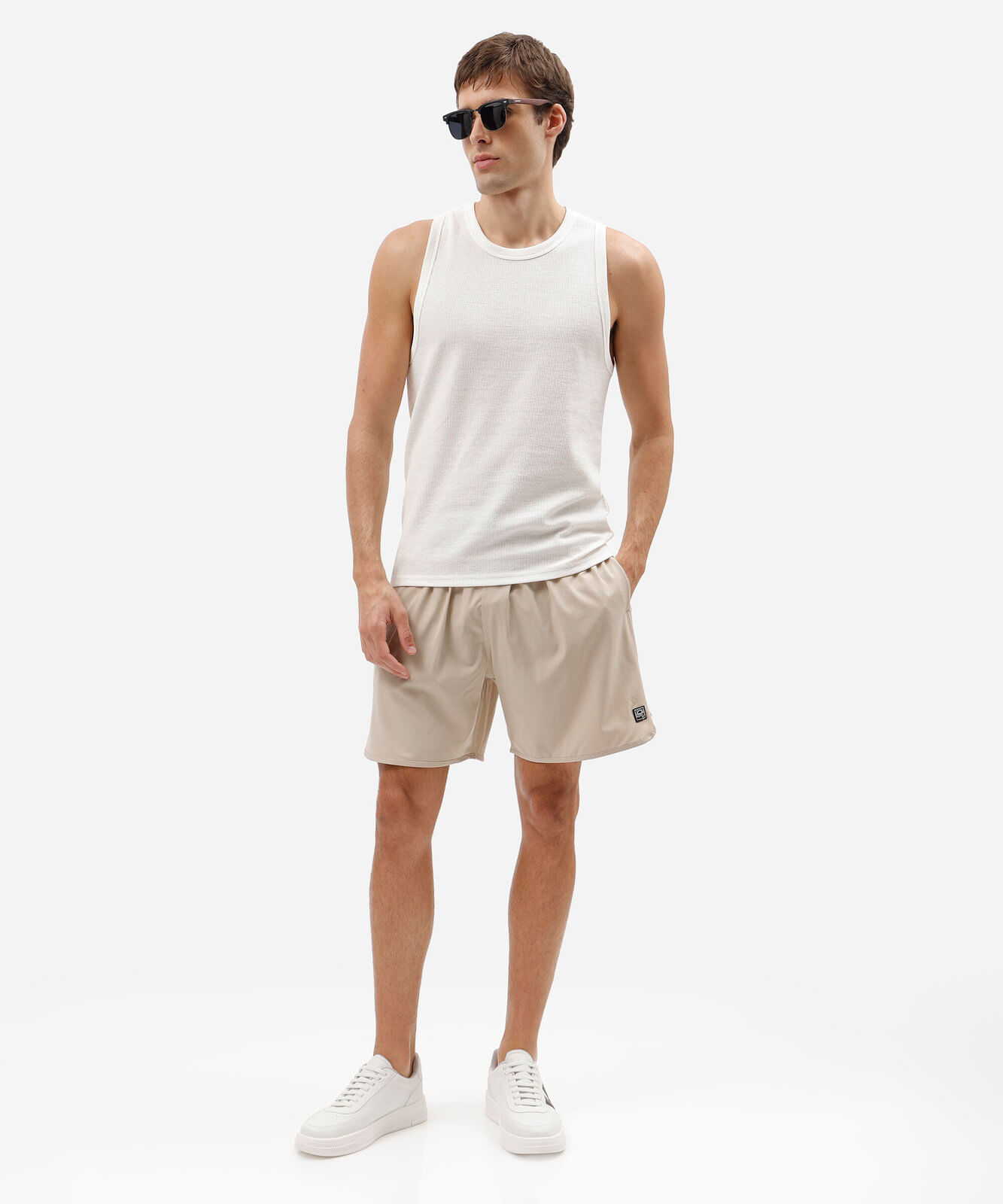 regata masculina canelada off white