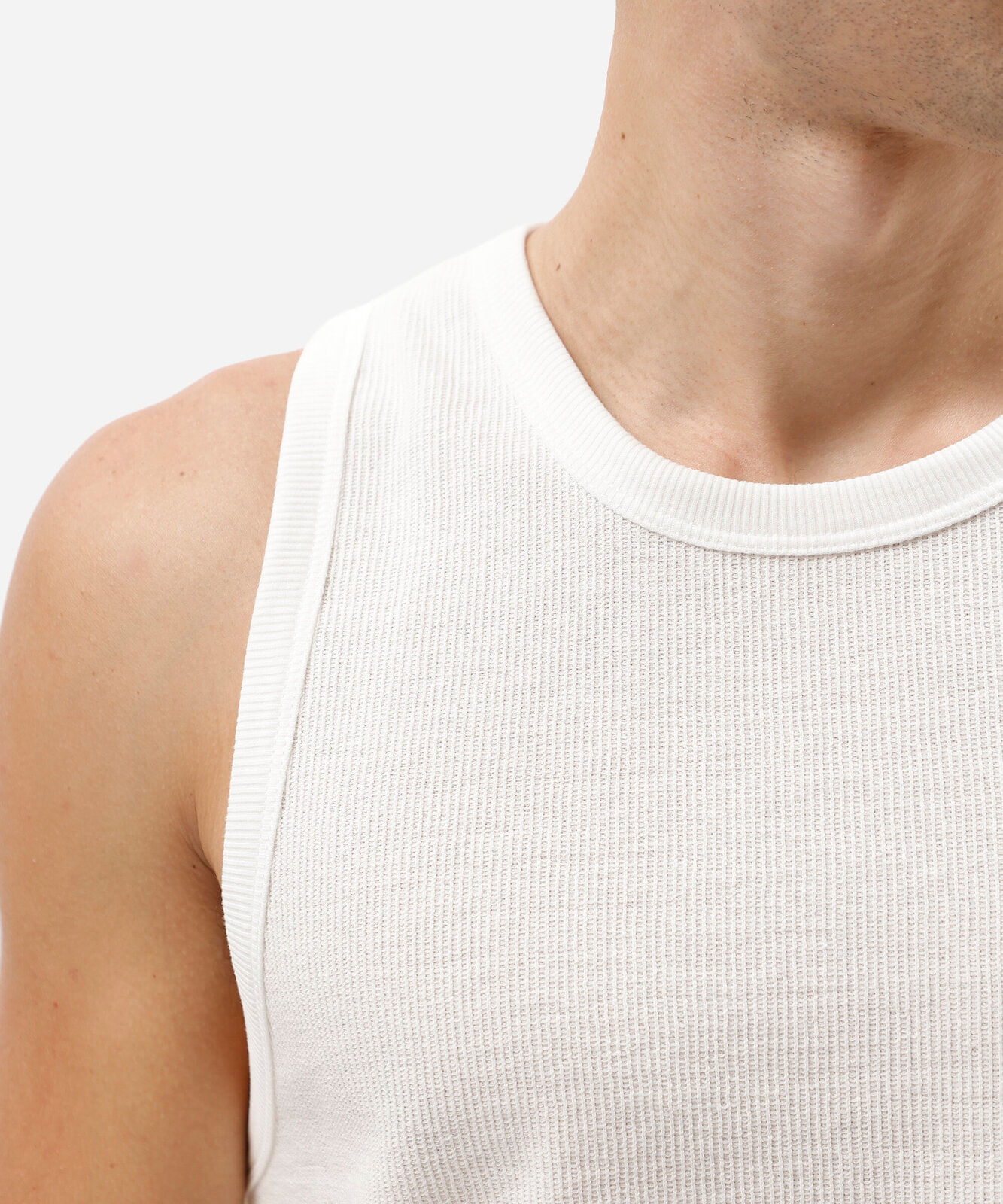 regata masculina canelada off white