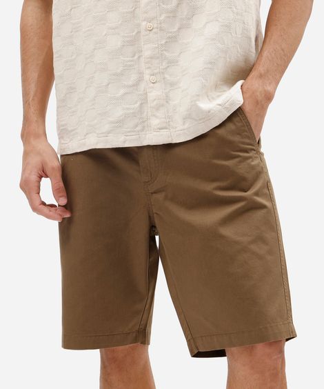 bermuda masculina reta chino marrom
