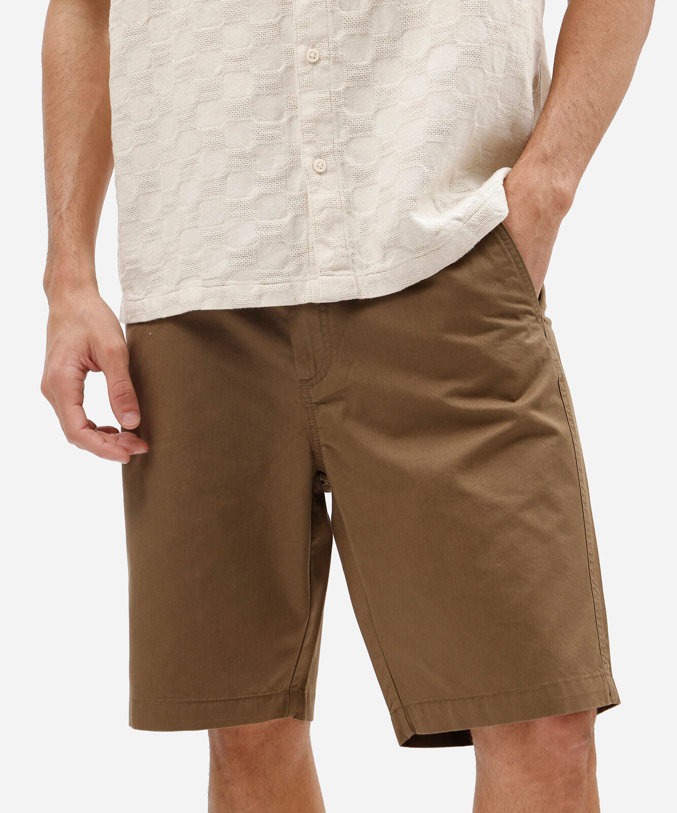 bermuda masculina reta chino marrom