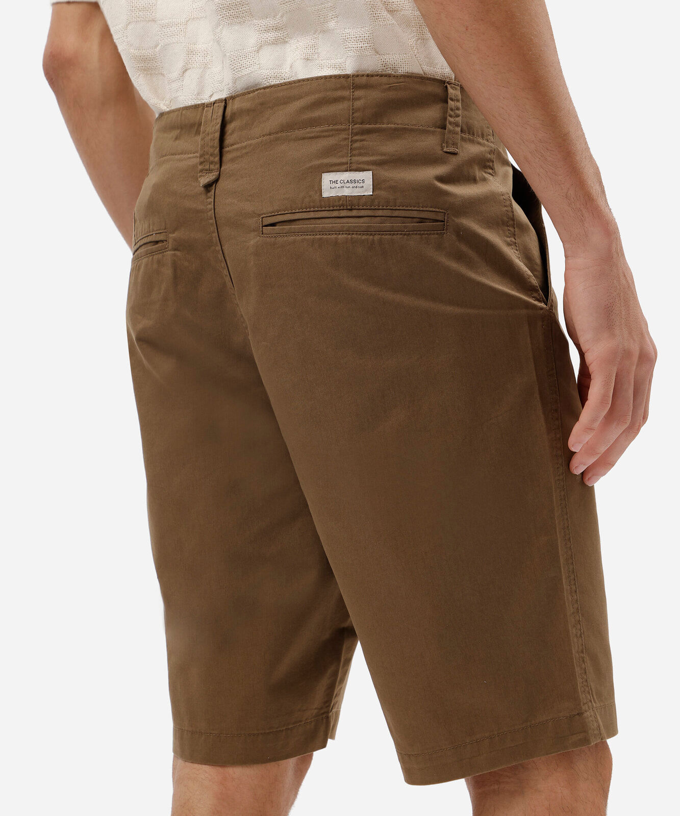 bermuda masculina reta chino marrom