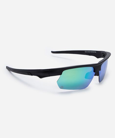óculos de sol esportivo unissex de acetato preto