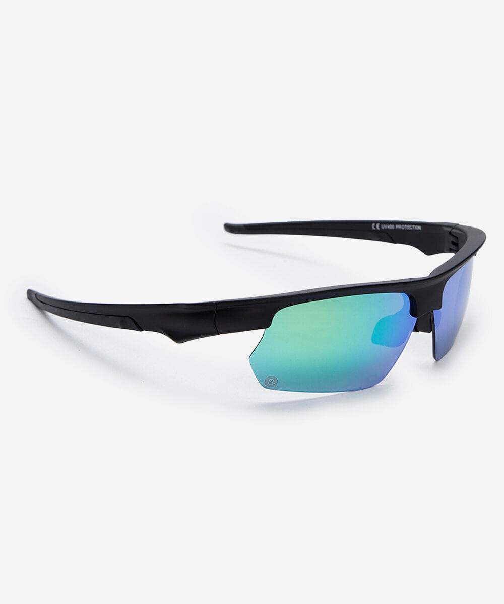 óculos de sol esportivo unissex de acetato preto