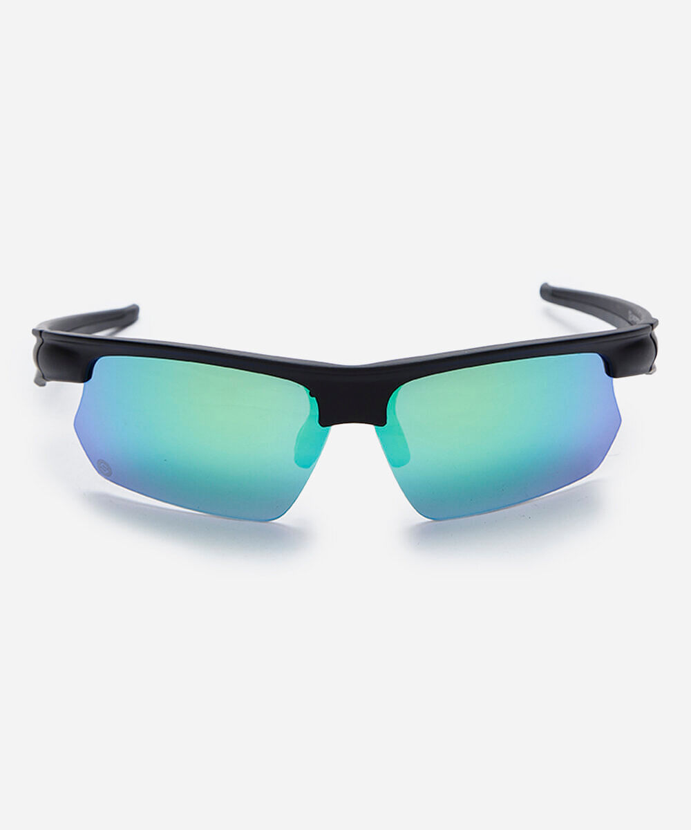 óculos de sol esportivo unissex de acetato preto