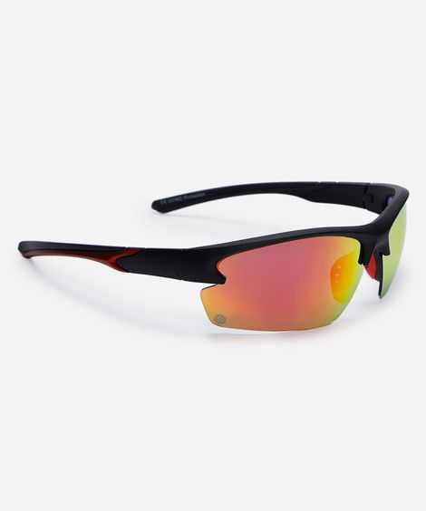 óculos de sol esportivo unissex de acetato preto