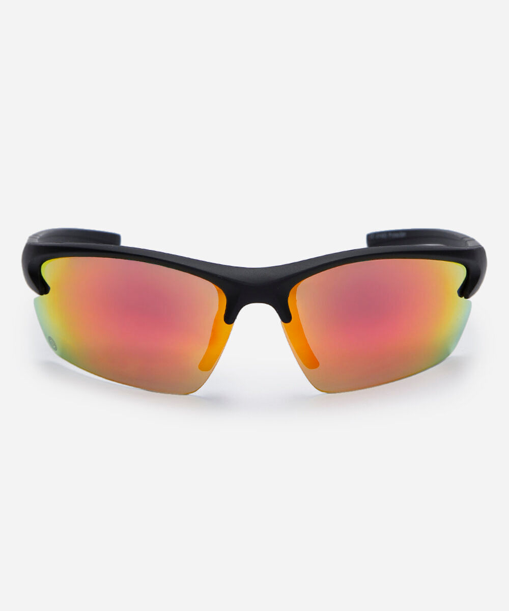 óculos de sol esportivo unissex de acetato preto