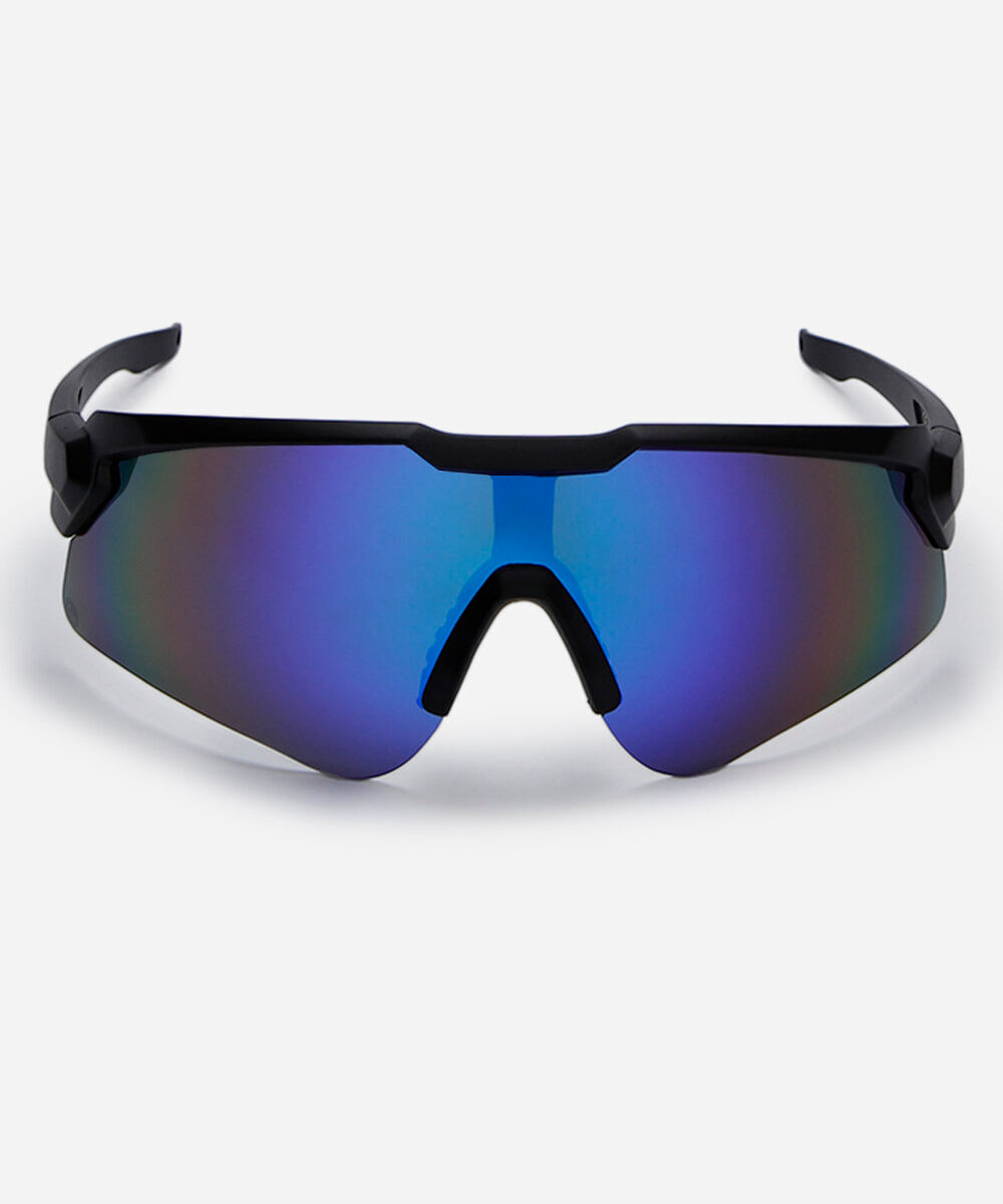 óculos de sol esportivo unissex de acetato preto