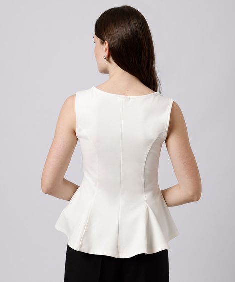 regata peplum feminina com viscose gola alta mindset off white