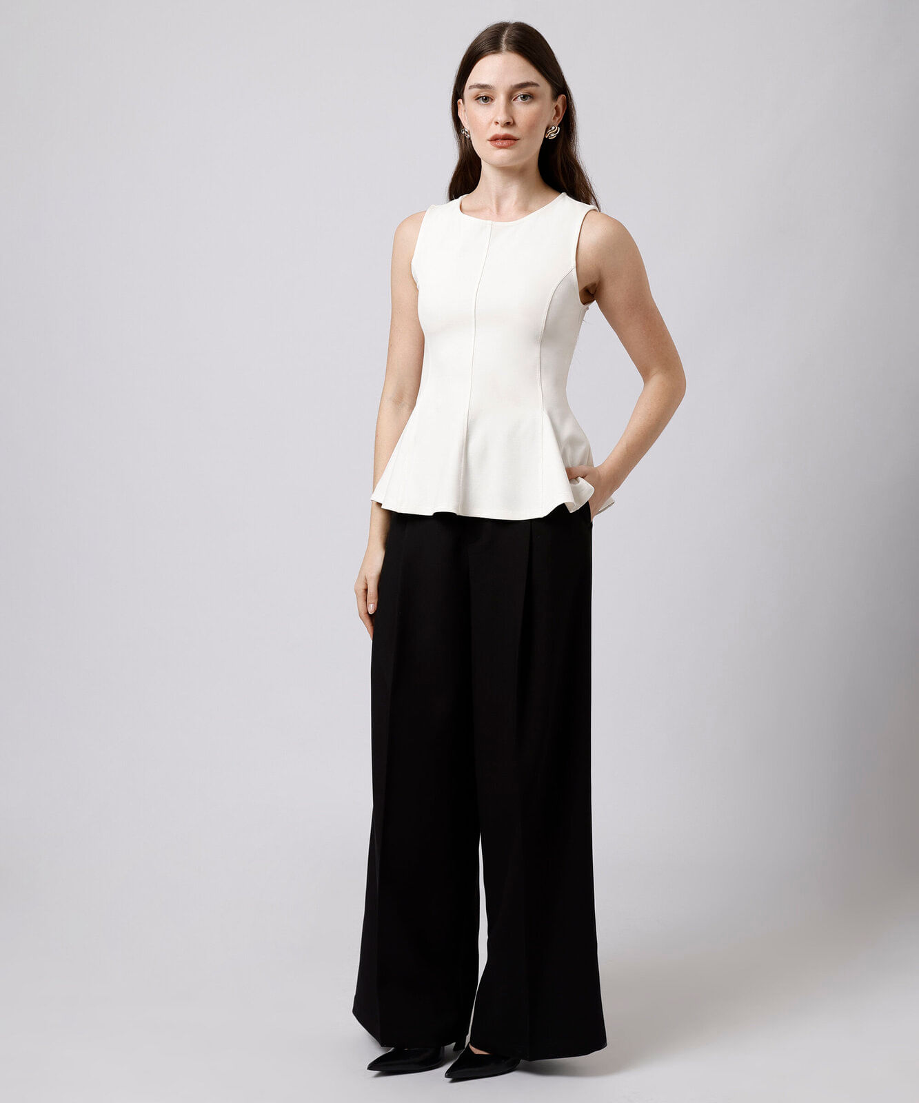 regata peplum feminina com viscose gola alta mindset off white