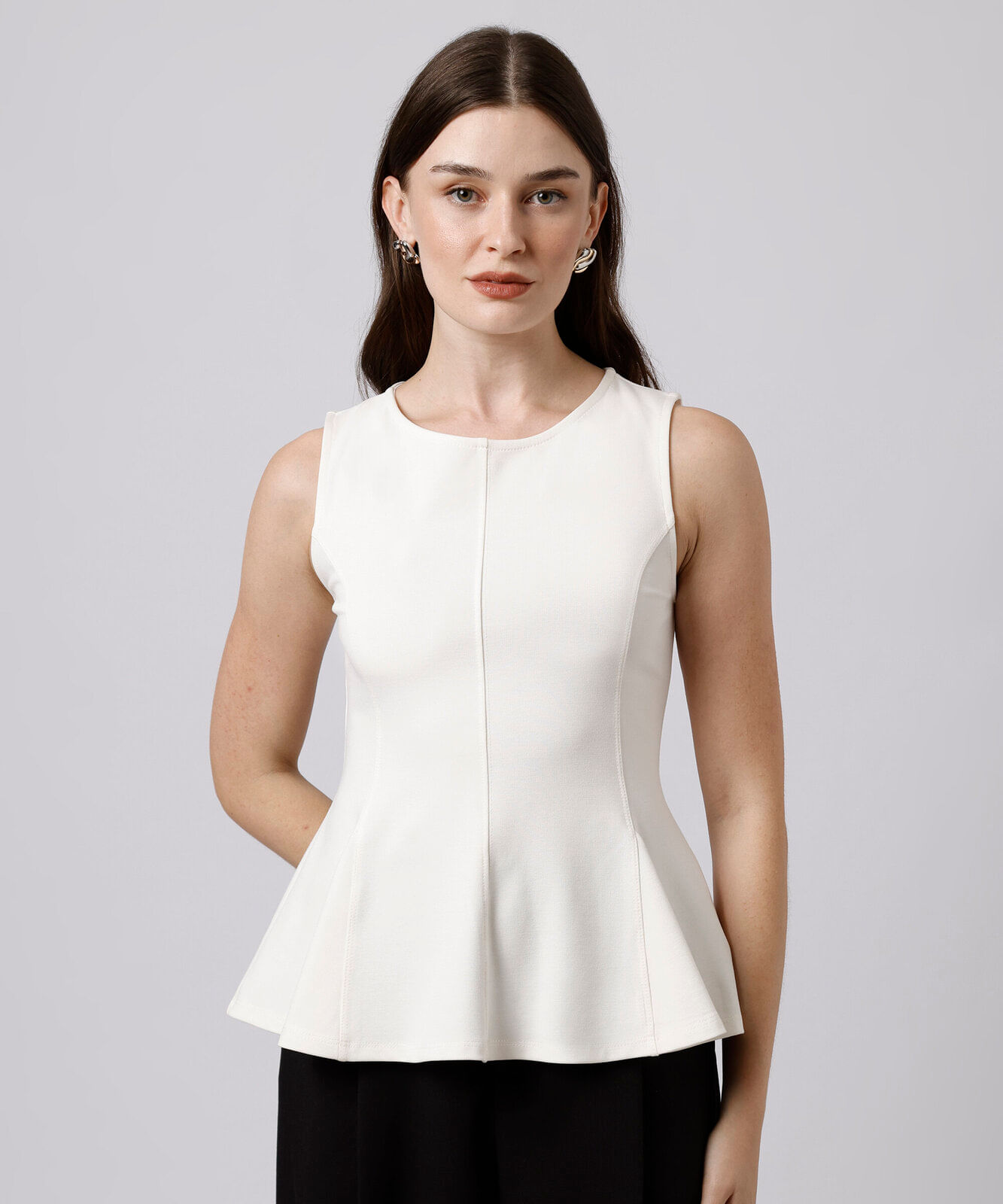 regata peplum feminina com viscose gola alta mindset off white
