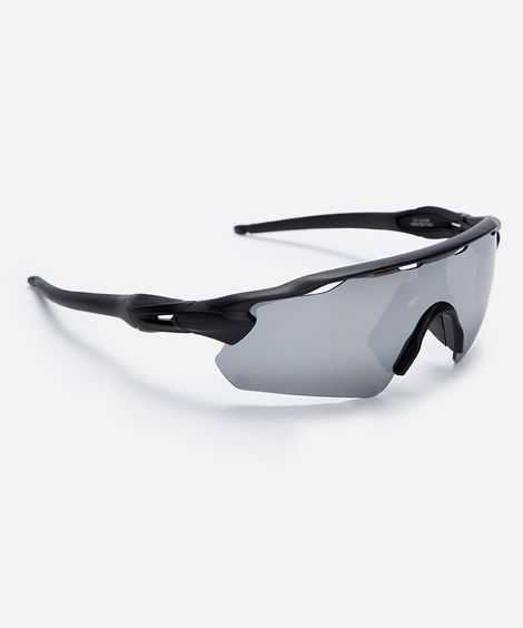 óculos de sol esportivo unissex de acetato preto