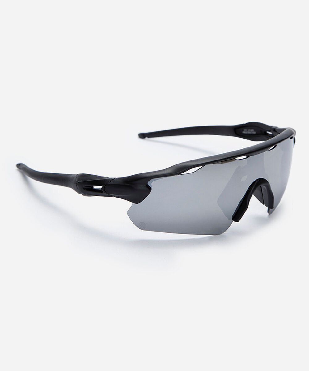 óculos de sol esportivo unissex de acetato preto