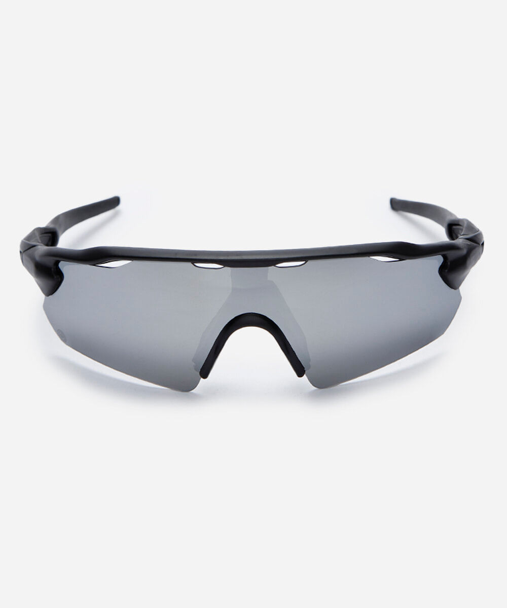 óculos de sol esportivo unissex de acetato preto