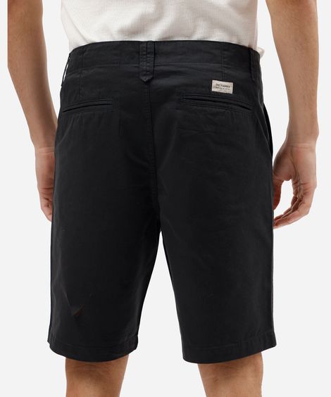 bermuda masculina reta chino preta