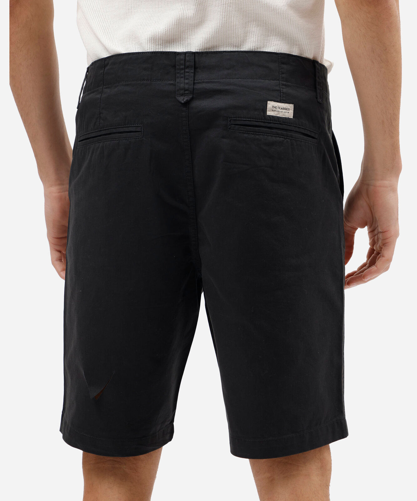 bermuda masculina reta chino preta