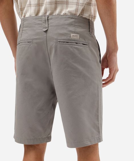bermuda masculina reta chino cinza