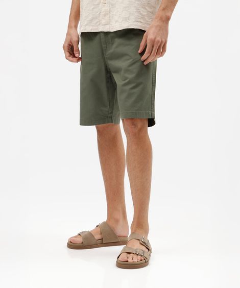 bermuda masculina reta chino verde