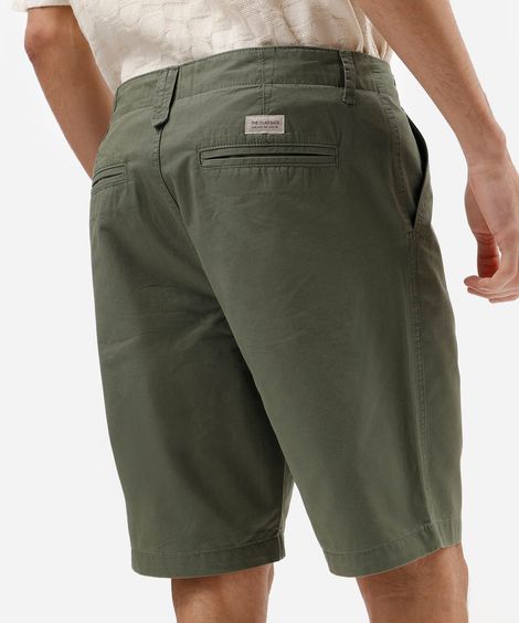 bermuda masculina reta chino verde