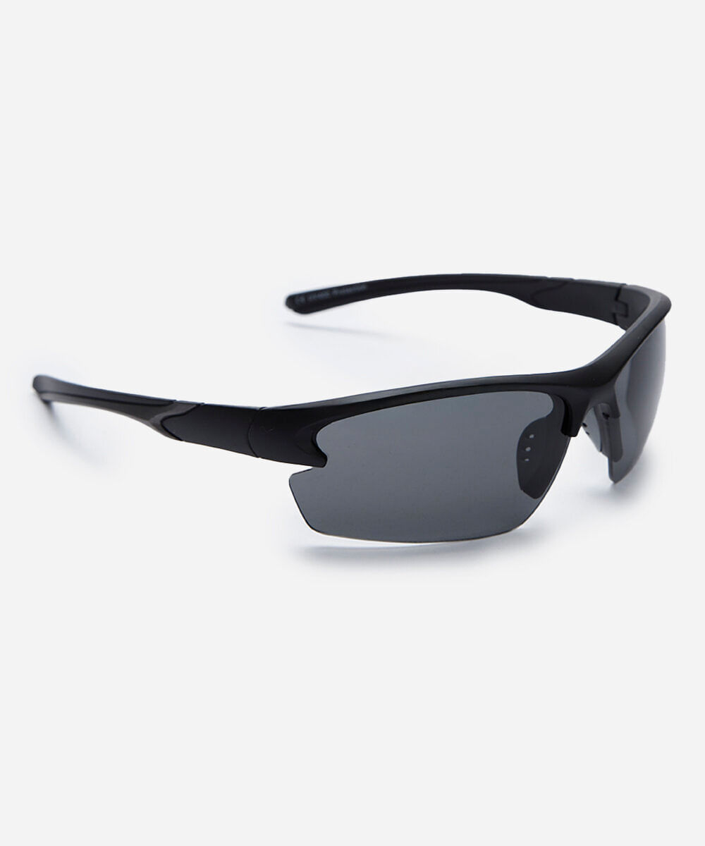 óculos de sol esportivo unissex de acetato preto