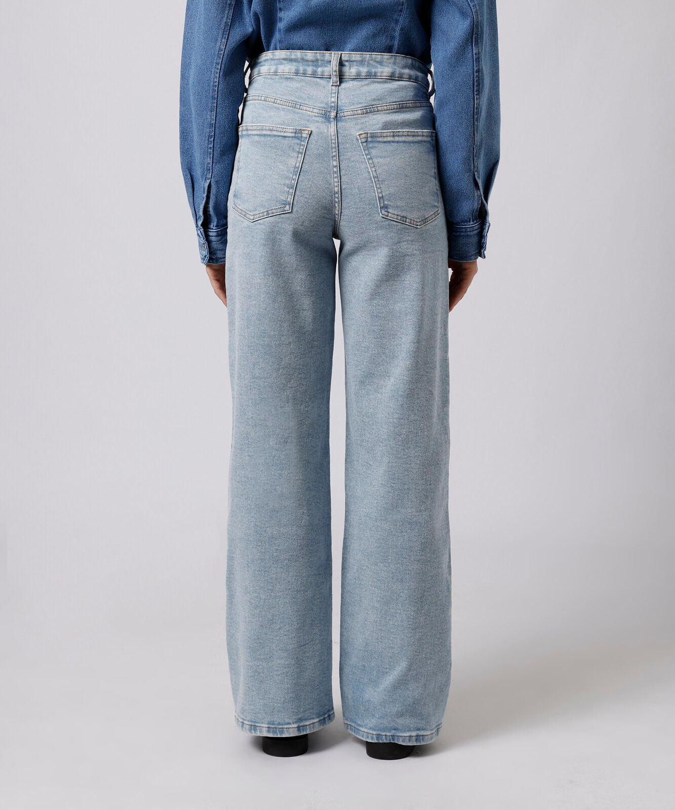 calça reta new york feminina jeans azul
