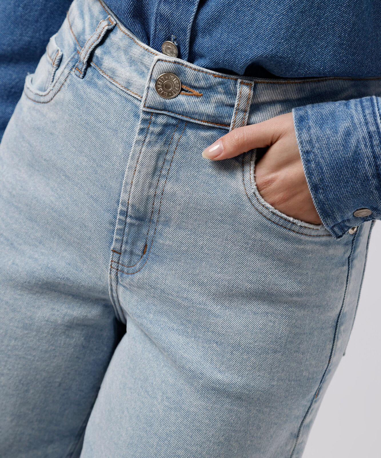 calça reta new york feminina jeans azul