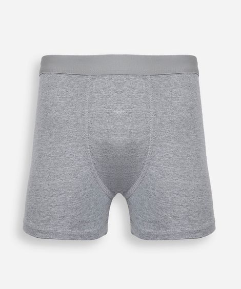 cueca boxer masculina de algodão cinza