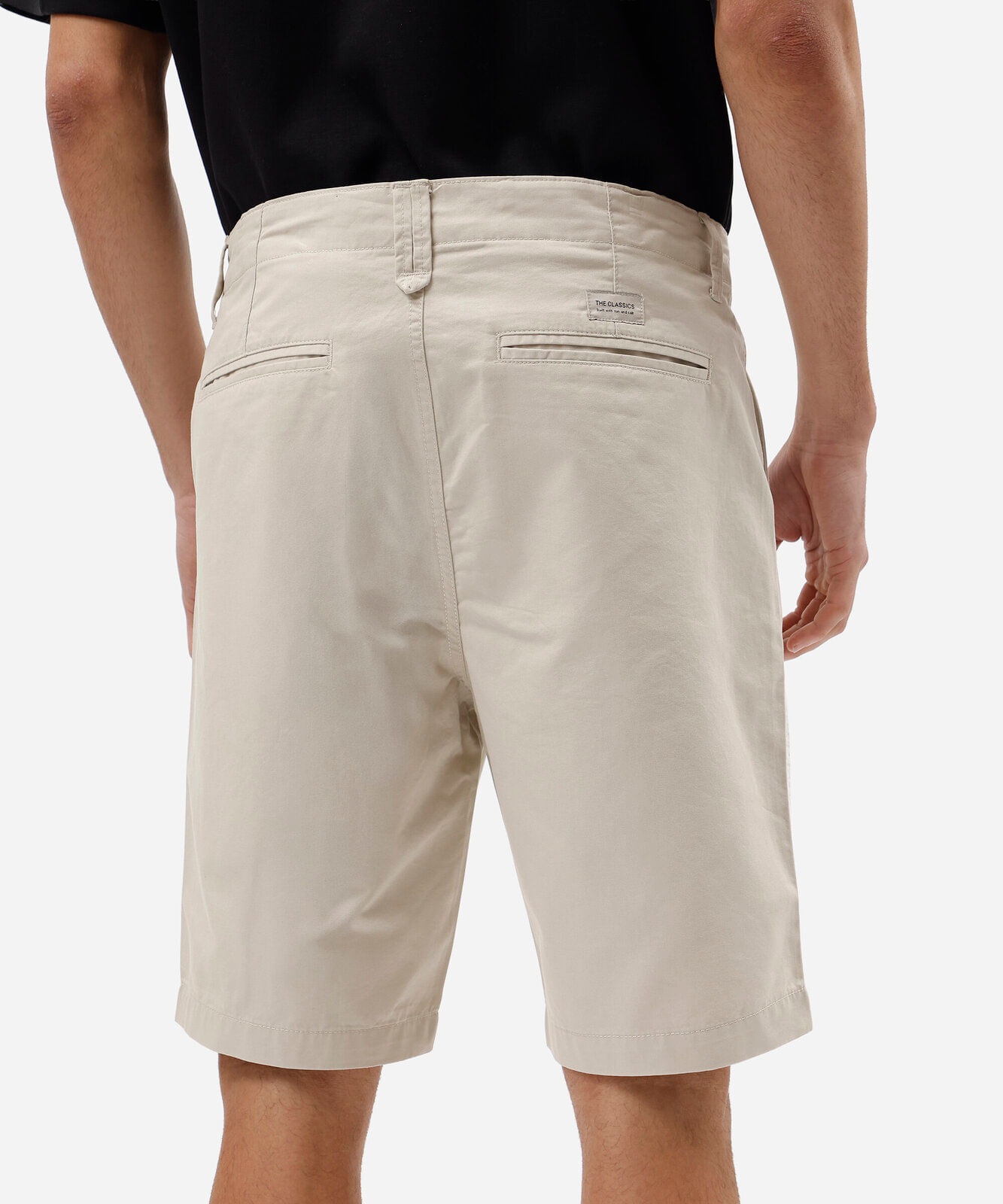 bermuda masculina reta chino bege