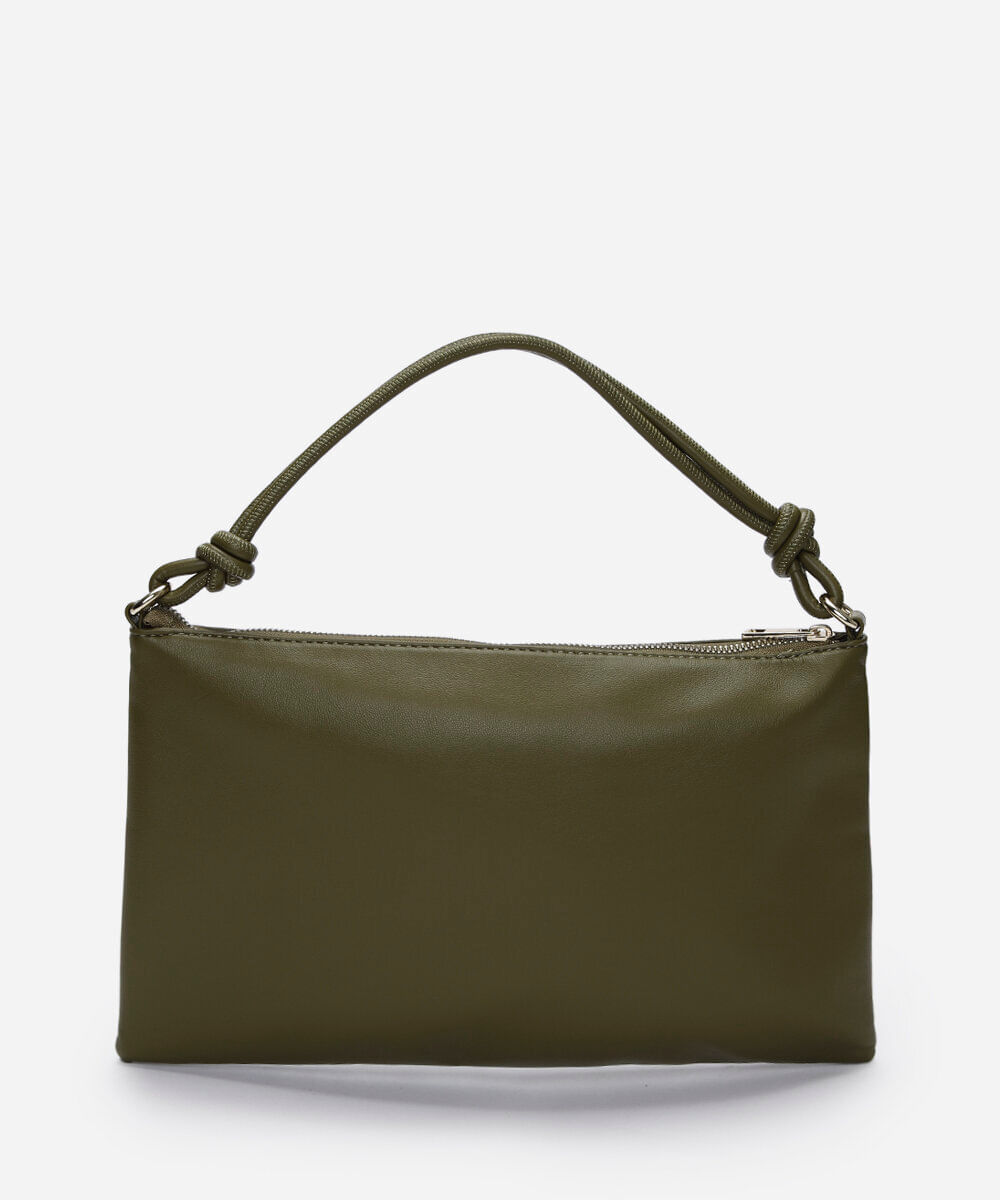 bolsa baguete alça com nós verde