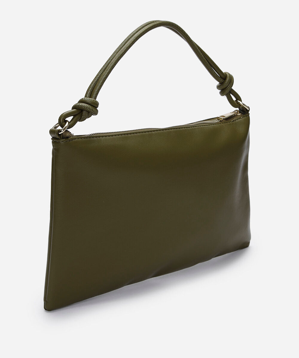 bolsa baguete alça com nós verde