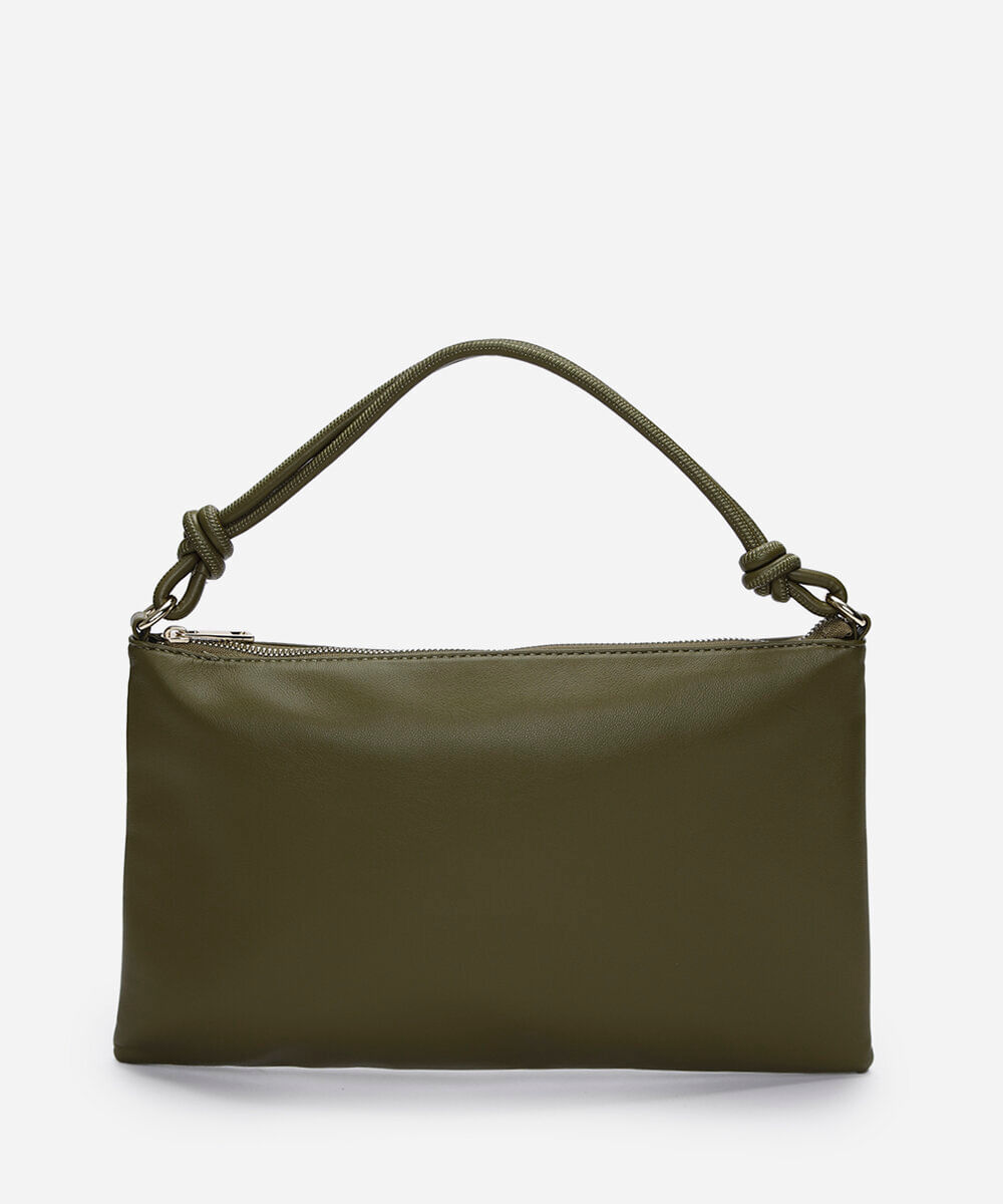 bolsa baguete alça com nós verde