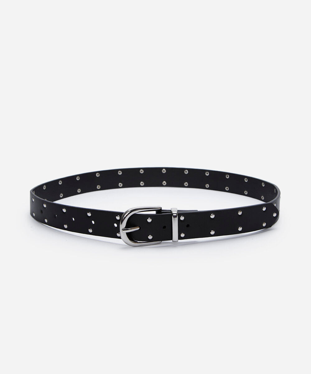cinto feminino com tachas preto