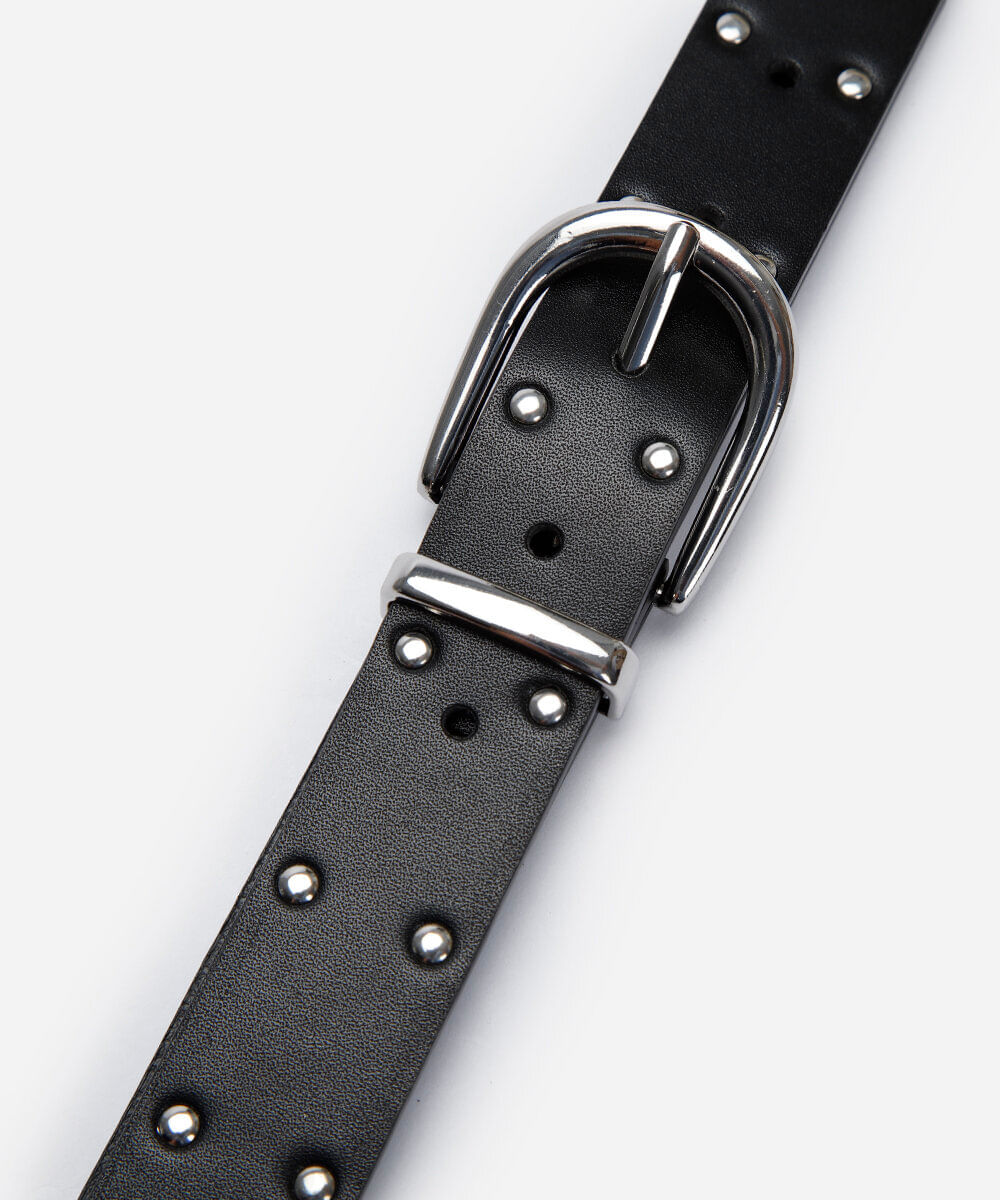 cinto feminino com tachas preto