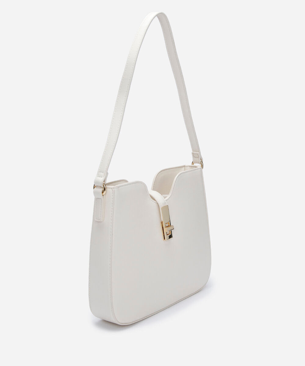 bolsa hobo estruturada off white