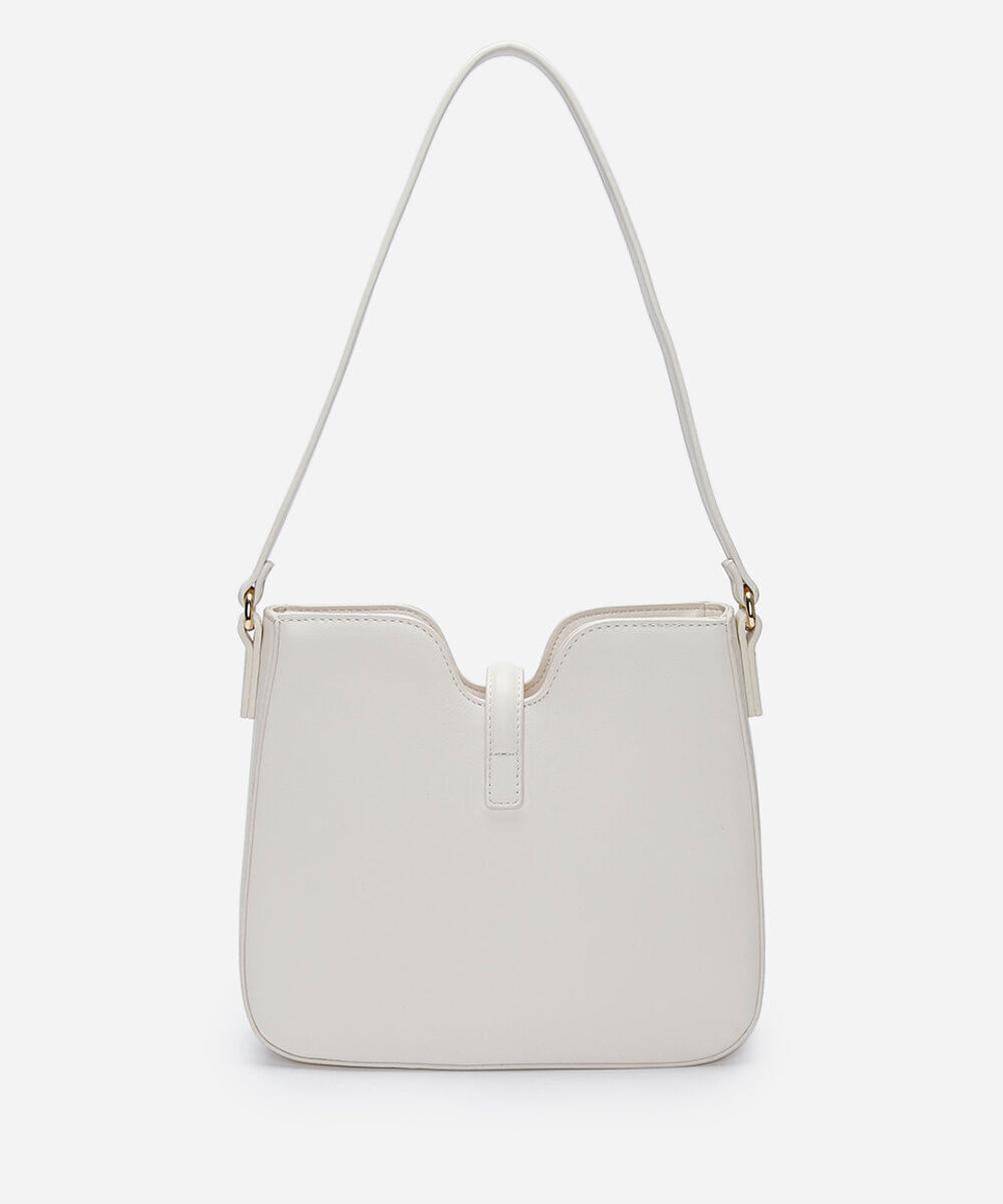 bolsa hobo estruturada off white