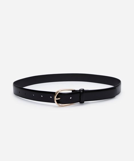 cinto slim fivela arredondada preto
