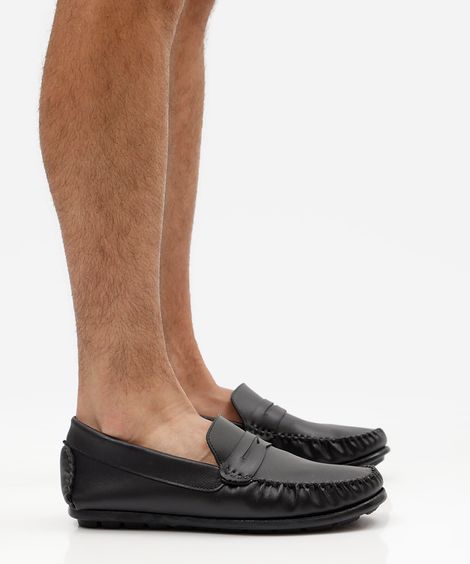 mocassim com recorte oneself preto
