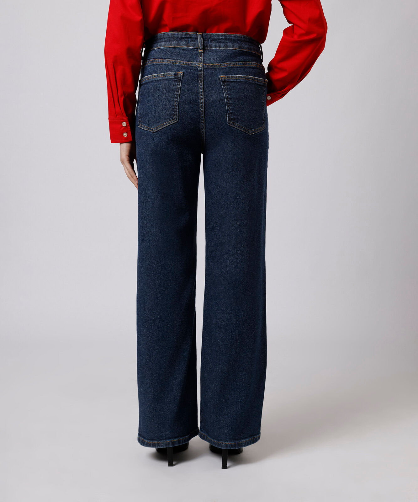 calça reta new york jeans barra a fio mindset azul