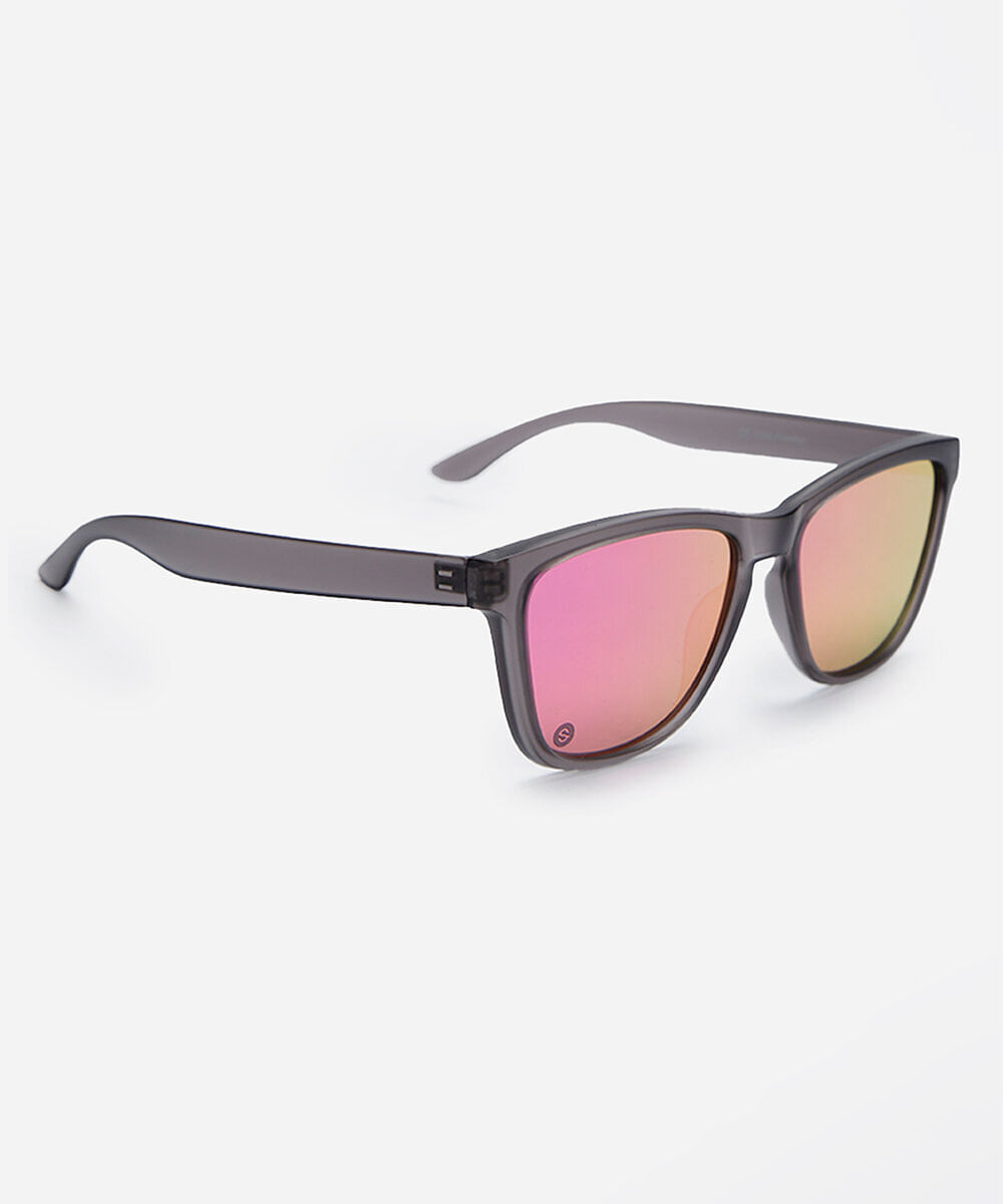 óculos de sol unissex quadrado de acetato esportivo preto