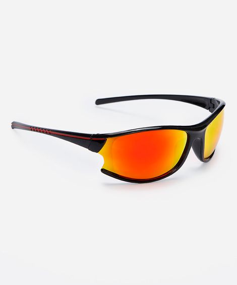 óculos de sol esportivo masculino de acetato preto