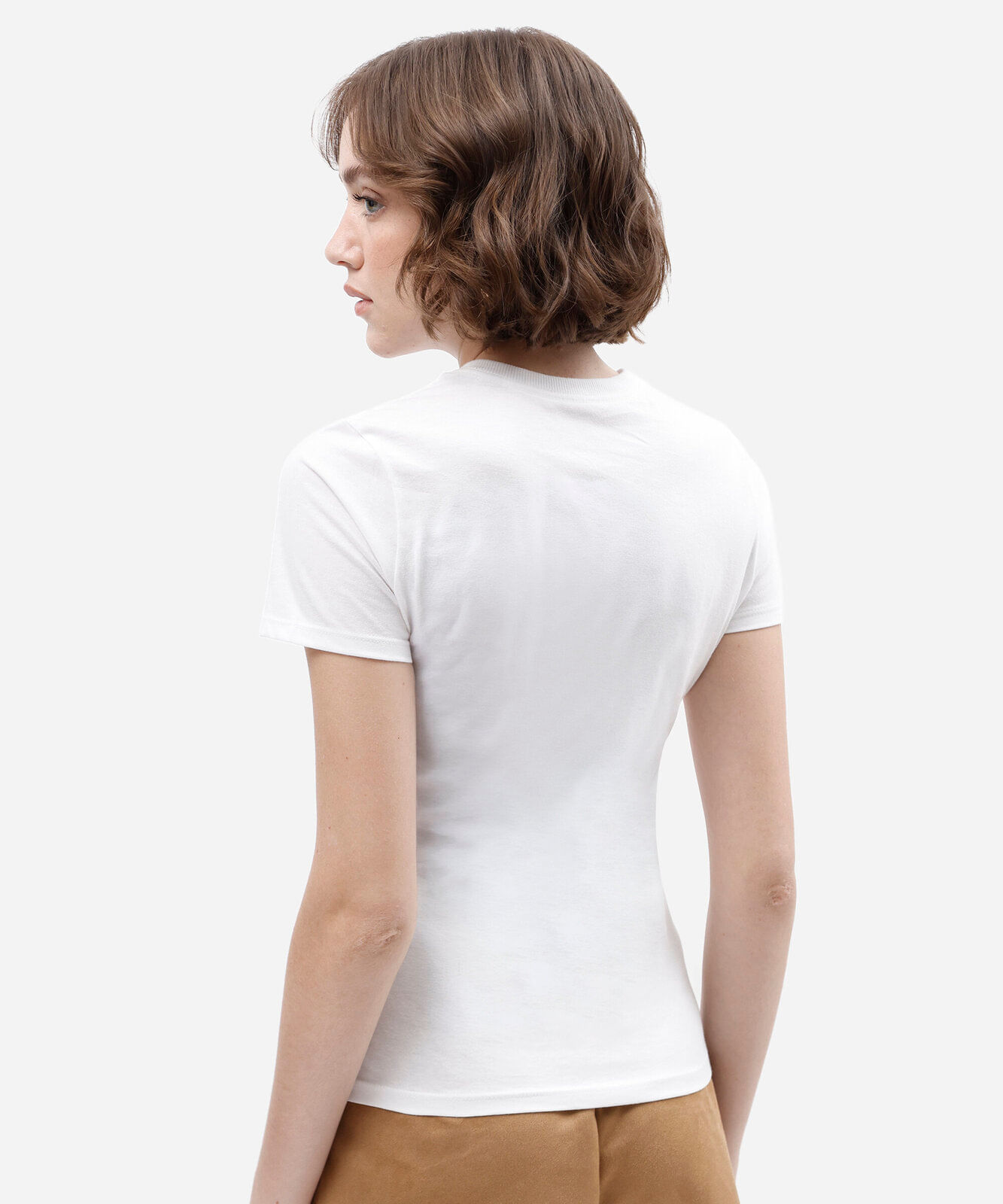 camiseta feminina de algodão manga curta mickey off white