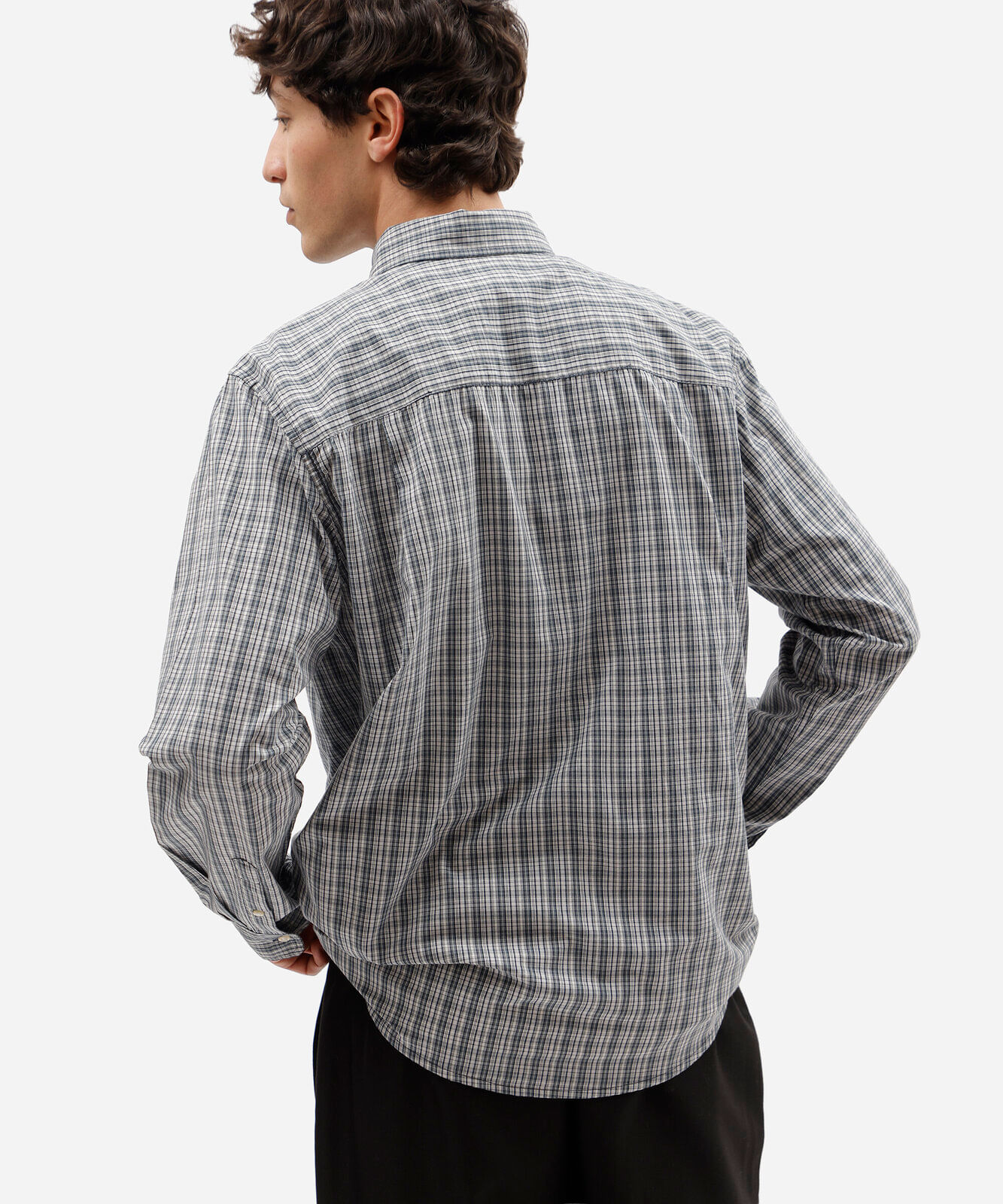 camisa masculina com algodão manga longa xadrez colorida