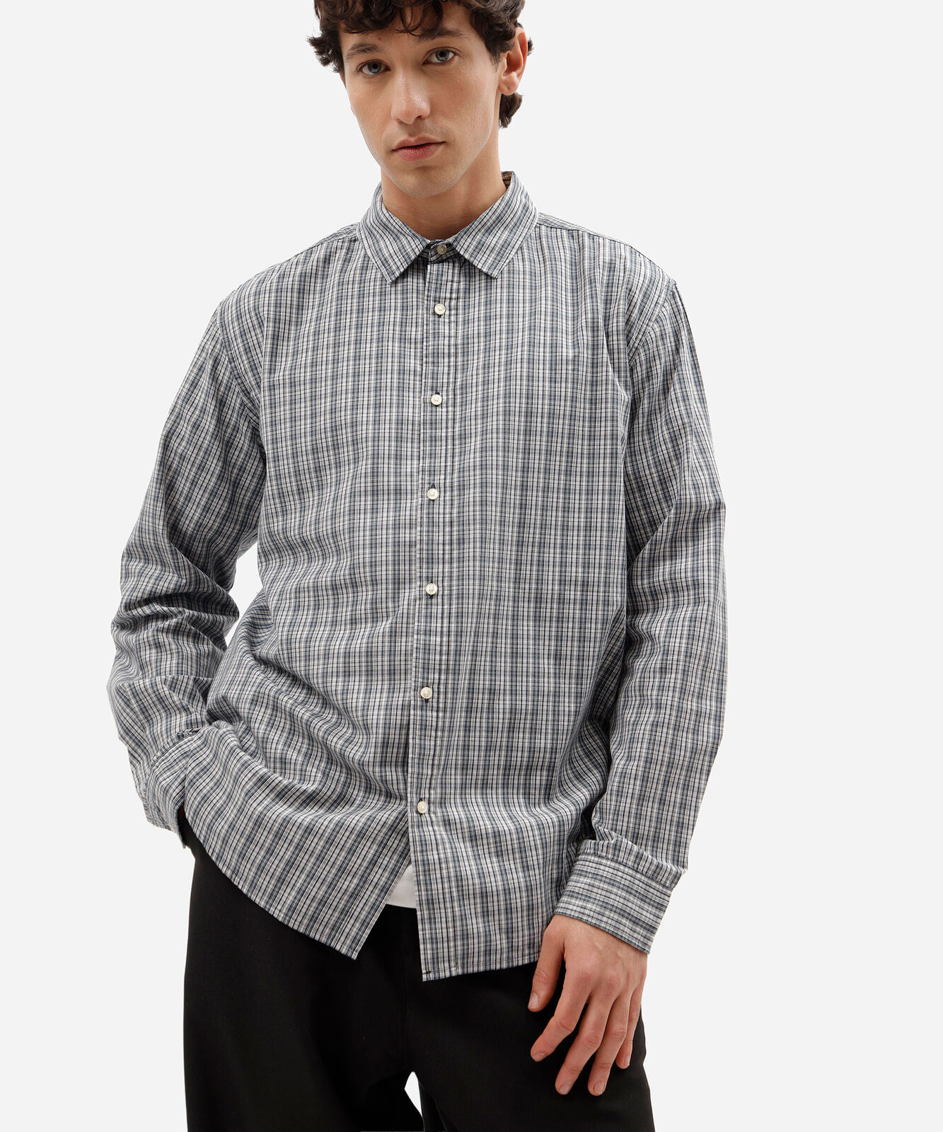 camisa masculina com algodão manga longa xadrez colorida