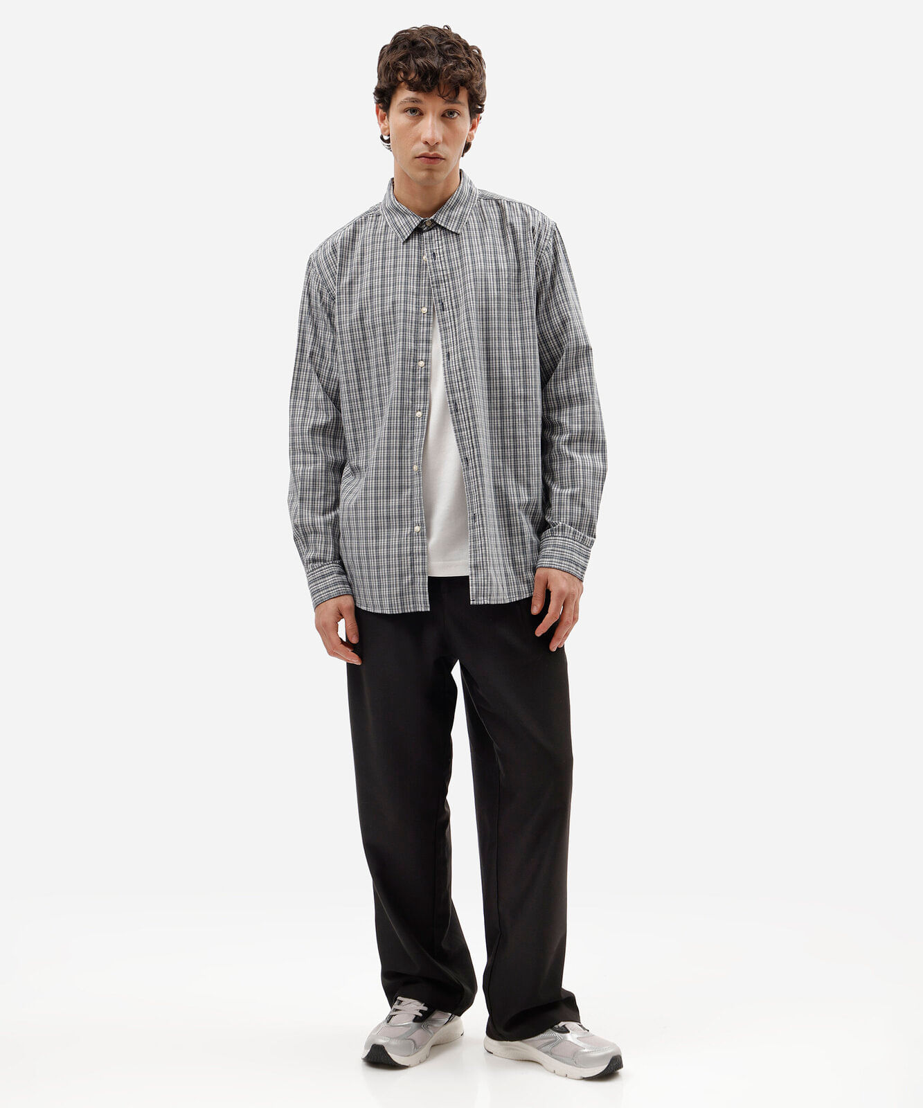 camisa masculina com algodão manga longa xadrez colorida