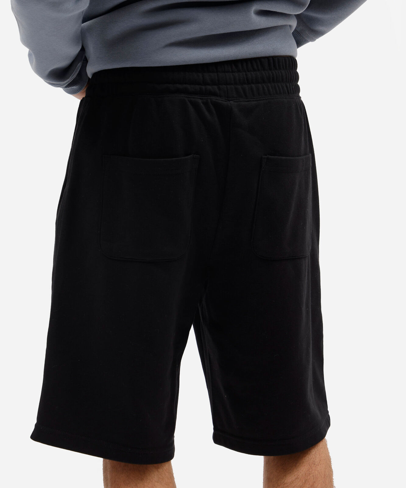 bermuda baggy masculina de moletom preta
