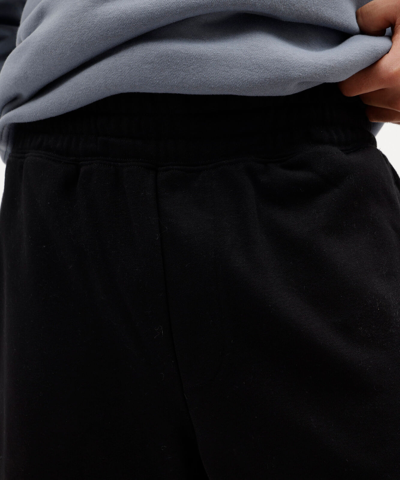 bermuda baggy masculina de moletom preta