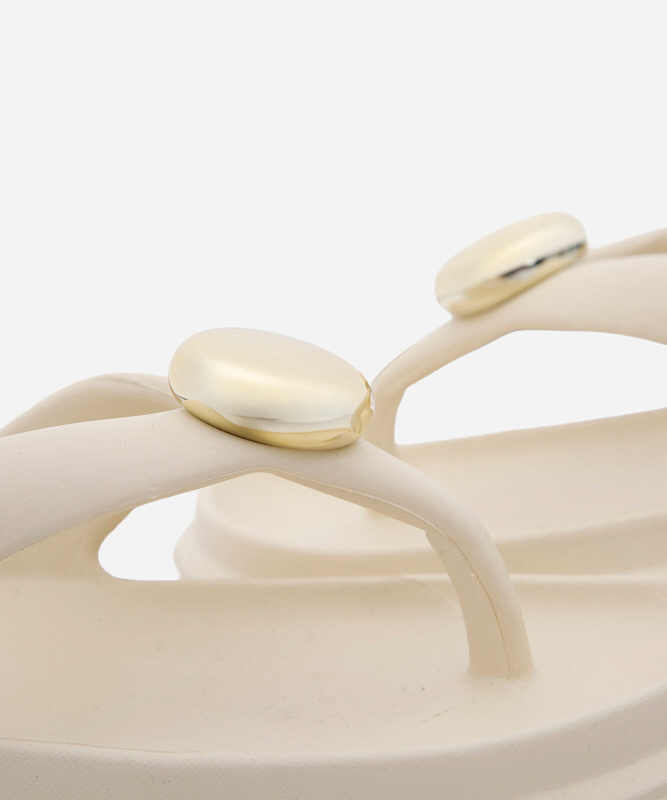 chinelo flip flop com fivela off white