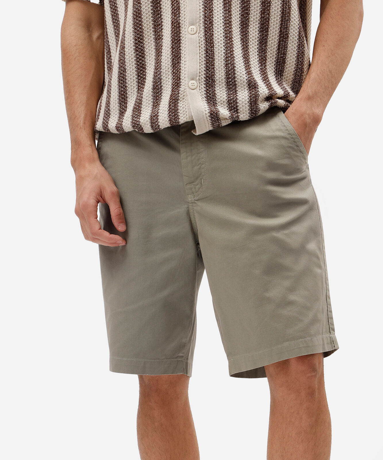bermuda masculina reta chino verde